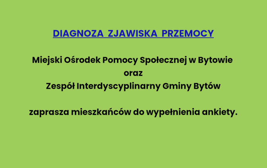 Diagnoza Zjawiska Przemocy - MOPS Bytów